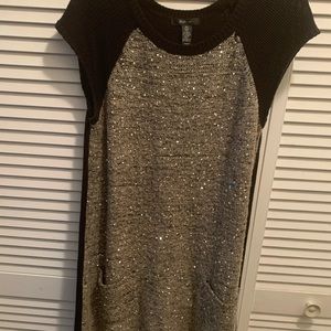 Sweater dress black/gold size XL